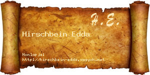 Hirschbein Edda névjegykártya